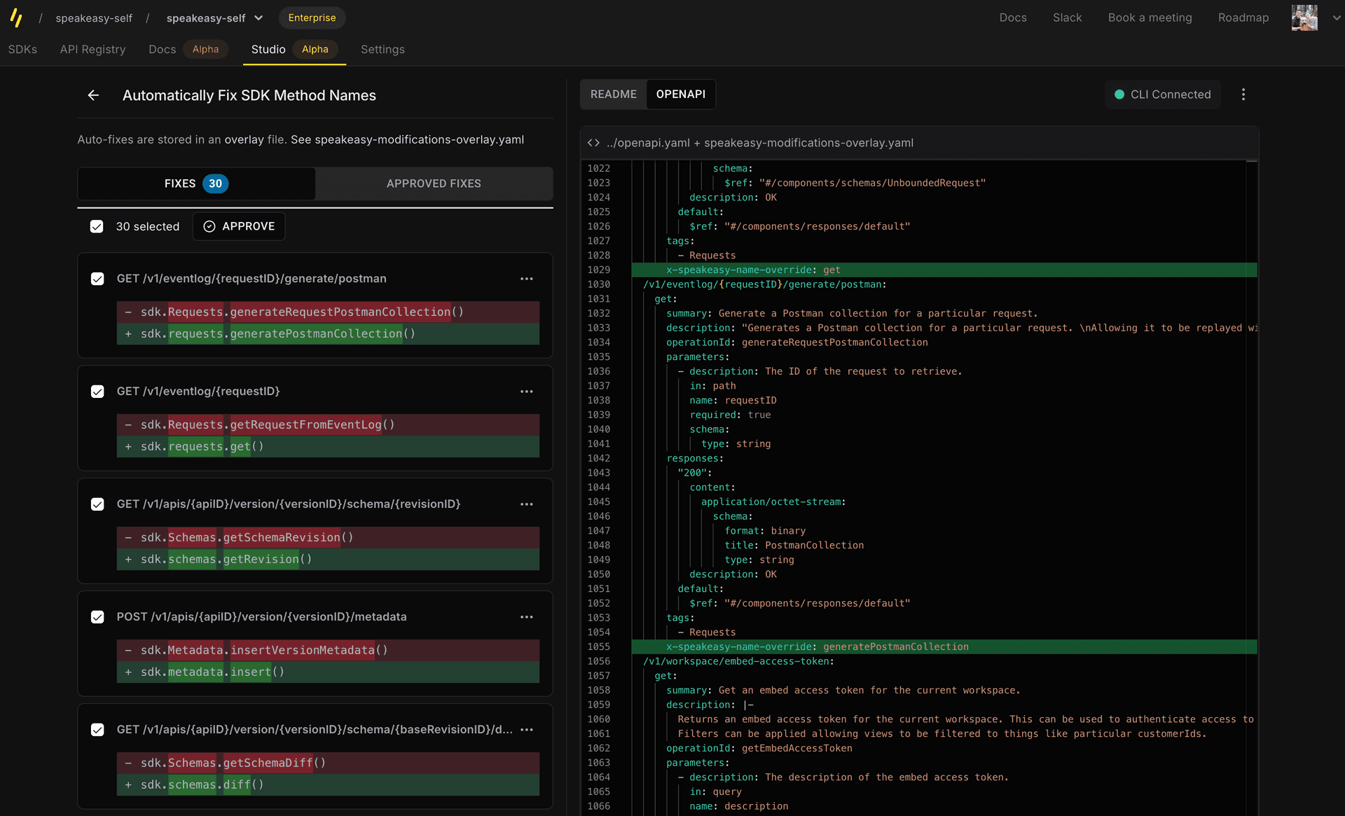 Studio Method Name Suggestions
