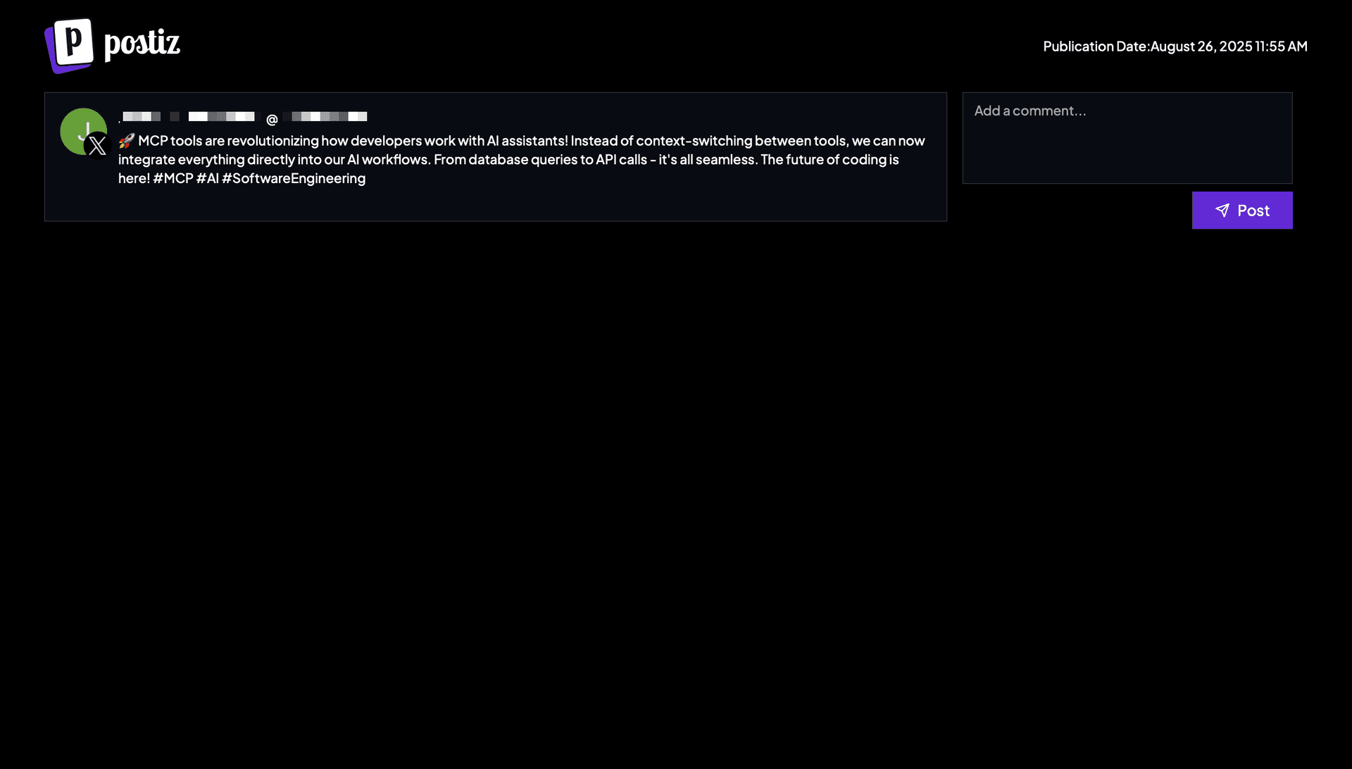 Viewing a scheduled post